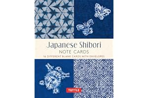 Japanese Shibori, 16 Note Cards: 16 Different Blank Cards With 17 Patterned Envelopes in a Keepsake Box!