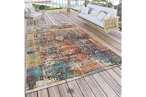 Paco Home Alfombra Interior Y Exterior Moderna Diseño Nómada Terrazas Intemperie Colorida, tamaño:200x280 cm