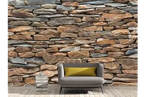 Oedim Fotomural Vinilo Adhesivo Piedras, 200x150cm, Vinilo Adhesivo Decorativo para Habitaciones, decoración para Paredes.