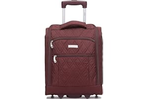 Flight Knight 45x36x20cm easyJet Underseat Carry On Non Priority Approved Hand Luggage Case - 2 Wheels - Ultra Lightweight Durable Soft Case Textile Cabin Suitcase