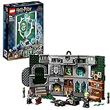 LEGO 76410 Harry Potter Flaga Slytherinu, Wspólny Pokój z Zamku Hogwart, Kolekcjonerska Zabawka Podróżna z Minifigurką Draco 