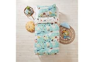 little furn. Love Our Earth Duvet Cover and Pillowcase Set, Blue, Double