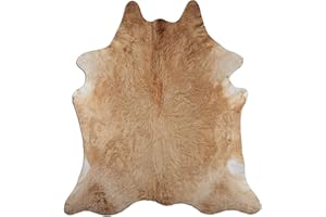 ‎LIVORIO Livorio Premium Kuhfell Teppich - Beige - einmaliges Naturprodukt aus Südamerika | Rinderfell | Echtfell