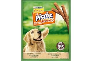 Purina Friskies Picknick Maxi-Snack für Hunde, reich an Huhn, 18 Packungen à 45 g