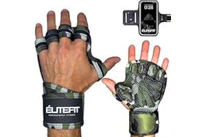 ELITEFIT Guantes gimnasio hombre mujer para entrenamiento fitness, guantes para pesas con agarre y palma acolchado antideslizante, guantes para gym crossfit hombre mujer, guantes fitness levantamiento de pesas