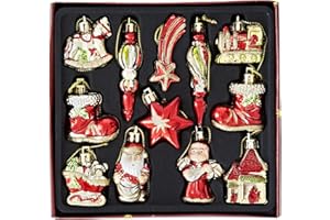 Heitmann Deco Zestaw Bombek na Choinkę, Wielokolorowy, 12 sztuk