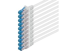 1CONN Kabel sieciowy Cat6 0,25 m (10 sztuk biały)