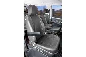 ‎WALSER Walser Transporter Sitzbezüge Auto kompatibel mit Mercedes-Benz Viano/Vito, 2 Einzelsitze mit Armlehne innen/außen, Auto Sitzbezüge aus Kunstleder, Sitzschoner Auto, Auto Sitzauflagen Set für Van