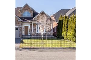 Thealyn Garden Fence | 101cm H x 71cm W |10 Panels 7m Toatal | Outdoor Rustproof Metal Dog Pet Fence Animal Barrier, Garden Fencing Panel Border for Yard Patio Flower Bed