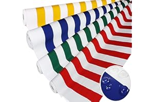 tukan-tex Wasserdichter Stoff PREMIUM PU/WD Outdoor Stoff Gewebe Markisenstoff/Zeltplane (Weiß Grün)