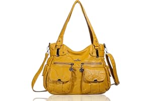 ANGEL KISS Angelkiss Cuir Sac à Main Désign/Epaule/Bandoulière/Large Capacité 8 Petites Poches Pour Filles/Femmes