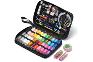 VIOLA, Zig Zag Kit Cucito Premium, 178 Accessori per Cucire, Set Cucito da Viaggio Completo, Astuccio per Orlo e Rammendo Principianti, 24 Rocchetti Filo, Bottoni, Spille, Aghi, Apriasole