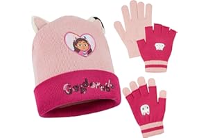 GABBY'S DOLLHOUSE Gabby Dollhouse Accessori Invernali Bambina Set, Guanti e Cappello - Regalo Ragazza