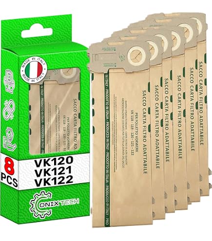 Sacchetti Compatibili Aspirapolvere Folletto Vorwerk VK120 Vk121 Vk122