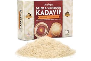 Eastanbul Getrocknetes & Geschnittenes Kataifi, Geraspelter Filoteig, Kurutulmuş Kadayıf, Kadaif, Kadayif Teigfäden Engelshaar, Zutat für den viralen Dubai Schokolade Pistazie, Knafeh Teig, 500g