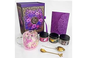 COFFRET CADEAU POUR UNE MERVEILLEUSE MAMIE - CADEAU GRAND-MÈRE - 3 thés premium - Tasse - Infuseur - Petite cuillère - Carte de voeux - Idée cadeau Noël, Anniversaire, Fête des Grands-Mères - TÉTI