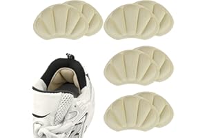 Clundoo 8 Stück (4 Paar) Fersenpolster für zu große Schuhe, Selbstklebende Schuhpolster, Fersenschutz Fersenkissen Selbstklebend Anti-Blasen-Einlagen Gegen (Beige)