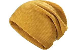 ZLYC Jersey Bonnets Mince Bonnet de Nuit pour Femme Homme