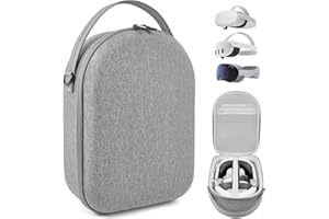 Sonicgrace Tragetasche kompatibel mit Meta Quest 2/Quest 3, Quest 2/Quest 3 Tasche Hülle für Quest 2/Quest 3 Zubehör, Offizieller und Battery Elite Strap, Touch Controllern, Batterien (Grau)