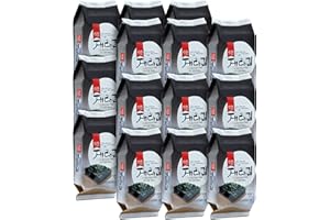 JEOLLANAMDO THE KITCHEN OF KOREA [20 Pack] Snack aux algues grillées de qualité supérieure [Snacks coréens] Croustillants, rôtis et légèrement salés, source d'oméga 3, collations végétaliennes saines