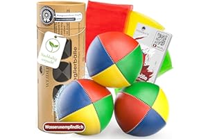 Weidebach® 3X Qualitäts Jonglierbälle + 3 Tücher, Ø 67 mm Jonglierbälle Anfänger, 130g schwer, wasserunempfindlich, Juggling Balls inkl. Anleitung, Jonglierbälle Profi, Jonglierball, Jonglieren Set