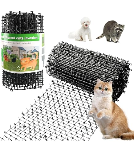 20 PCS Tapis Anti Chat QINERSAW 20x15cm - Grille Répulsive Chien Chat Avec 20 U-Pins Et Ties