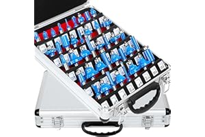 MAYLINEE-TECH MAYLINEE 41 piezas 12.7MM vástago Fresas de fresado de carburo Fresas de madera con caja Enrutador Brocas para fresado de madera herramienta de carpintería (1/2-PL)