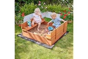 Liberty House Toys Children's Sand Pit with Seating and Cover