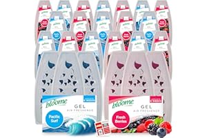SOL 24pk Gel Air Fresheners for Home Pacific Surf & Fresh Berries Boat | Room Odour Eliminator Bathroom Freshener, Freshner, Toilet Freshener