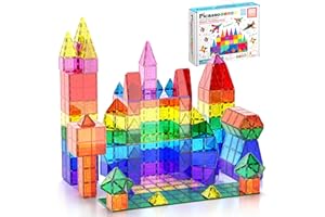 PicassoTiles Magnetic Tiles 60pcs Kids Toys Classroom Sen...