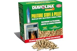 RICEL SUD DIAVOLINA PELLET SPAZZACAMINO PER STUFE CALDAIE A PELLET TOGLI FULIGGINE