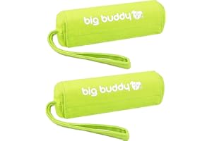 big buddy - Canvas Food Fetch Dummy, Treat Retrieval Bag for Dog Training (Twin Pack, Light Green)