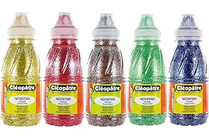CLÉOPÂTRE CLEOPATRE - Lot de 5 peintures pailletées multi au format de 250 ml