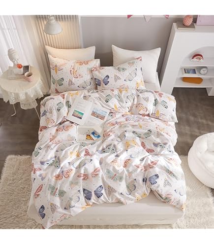 White Duvet Cover Queen BuLuTu Floral Duvet Cover Set Twin Size