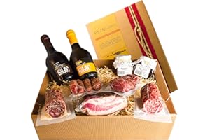 GUSTOTIPICOITALIANO GUSTO TIPICO ITALIANO Cesta Natale 2024 | Cesto Gastronomico Natalizio Salumi Italiani Artigianali con Guanciale, Salame Toscano di Maiale e Cinghiale, Birra Gilac, Salsicce, Bruscapasta