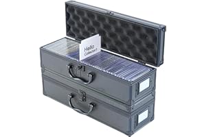 D DACCKIT Magnetic Card Holders Storage Box - Trading Card Storage box with Label & Dividers for 35 Pt Magnetic Card Holders for Trading Cards & Sports Cards - Holds 90 Magnetic Card Holders