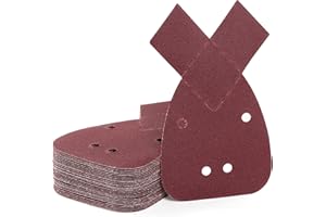 S SATC Mouse Sander Pads 30-Piece 240 Grit Mouse Sanding Pads 4 Holes Detail Sander Pads Hook and Loop Mouse Palm Sanding Sheets Sandpaper for Mouse Sander