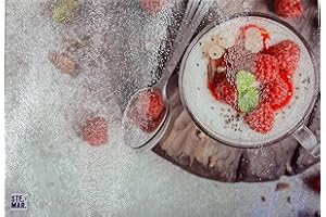 Planche à découper en verre – Choisissez votre impression et votre taille (40 x 30 cm, lampes)