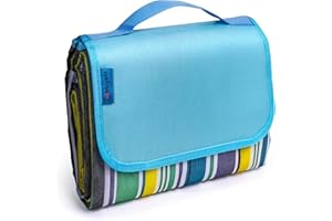 Muyans Picknickdecke 300x200 cm, XXL Picknickdecke Wasserdicht, Faltbar Picnic Blanket Waschbar mit Tragegriff für Garten, Picknick, Strand, Camping