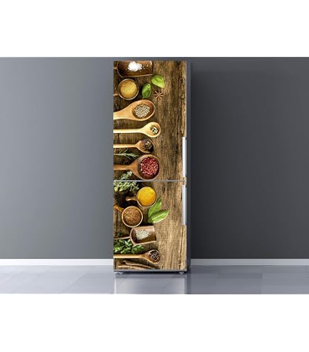 Sticker Vinyle Décoratif Pour Frigo - Design Italie - Dimensions 185 X 60 Cm - Adhésif Résistant Et Facile à Poser