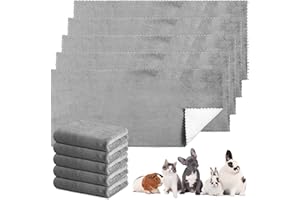 Panelee 10 Tappetini Assorbenti Impermeabili per Pipì di Piccoli Animali Tappeto per Gabbia di Porcellini d'India Traversine Lavabili per Dormire Fodera per Coniglio Cavie Criceti (13 x 30 Pollici)