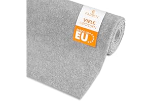 COMFLOR Filzstoff aus Filz Meterware (Hellgrau, 206x200cm) - Bastelfilz extra dick (4,4mm) - Nadelfilz für die Innenraumverkleidung beim Camper Ausbau - Filzrolle, Filzmatte oder Filzunterlage zum Basteln