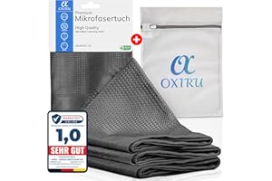 ‎OXIRU OXIRU Mikrofasertücher 40x40 Set - Perfekt als Poliertuch, Fenstertücher Streifenfrei, Geschirrtücher Mikrofaser, Auto Microfasertücher, Hochglanzfronten und Glastücher