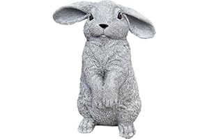 stoneandstyle Statuetta in pietra a forma di coniglio, resistente al gelo