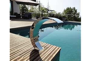 RUNADI CASCADES-INOX Fontaine Piscine Bassin Modèle Cobra Hauteur 65cm