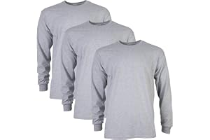 Gildan herr Ultra långärmad T-Shirt i bomull, stil G2400 (3-pack)