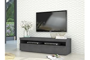 Dmora Mobile da Soggiorno, Made in Italy, Supporto 1 Anta, Porta TV da Salotto, cm 130x45h36, Colore Grigio Cenere