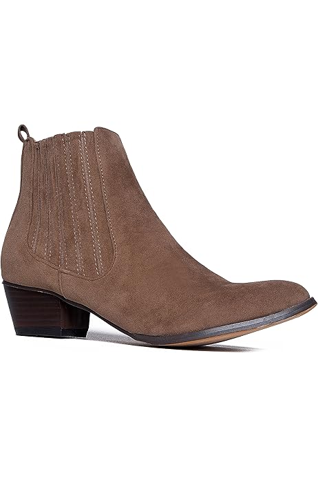 journee collection womens round toe pinhole faux suede boots