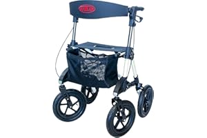 Antar AT51031 Aluminium Extérieur Déambulateur avec Pneumatique Pneus pour Forêt et Domaine Chemins, Blanc