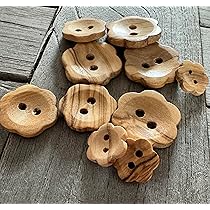 Bottoni Vintage In Marrone Chiaro Italiano: Bottoni Per Abbigliamento Firmati A 2 Fori (23 Mm) - Italia - Foto 3